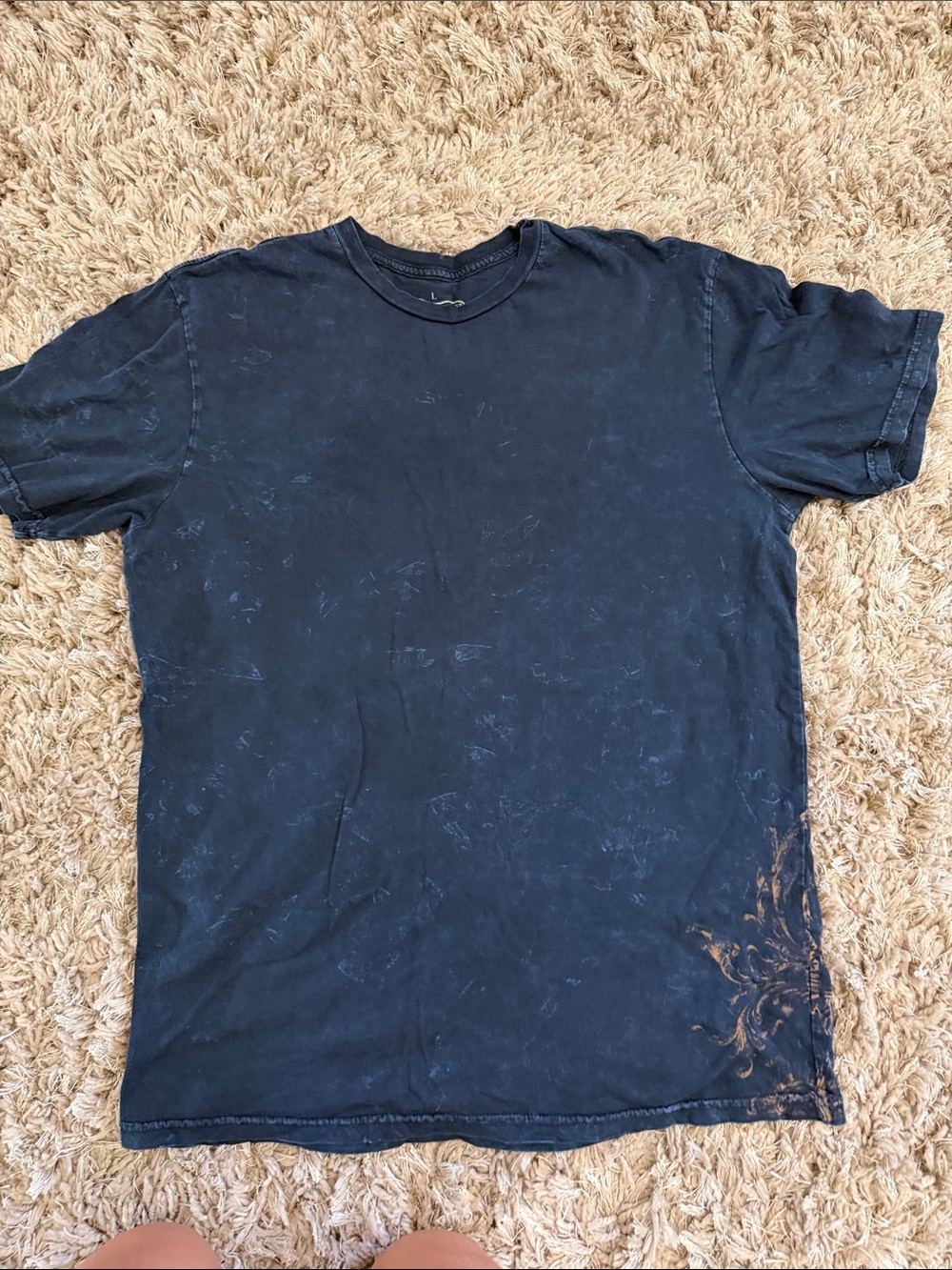 Men's Black Crew Neck Short Sleeve Shirt